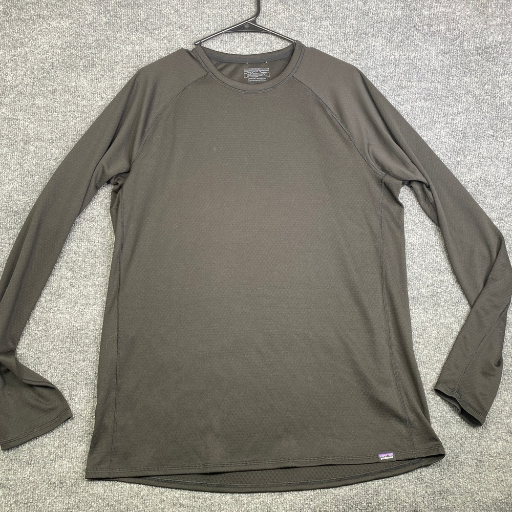 Patagonia Mens Capilene Midweight Baselayer Long Sleeve Shirt Black L 44427 SP21
